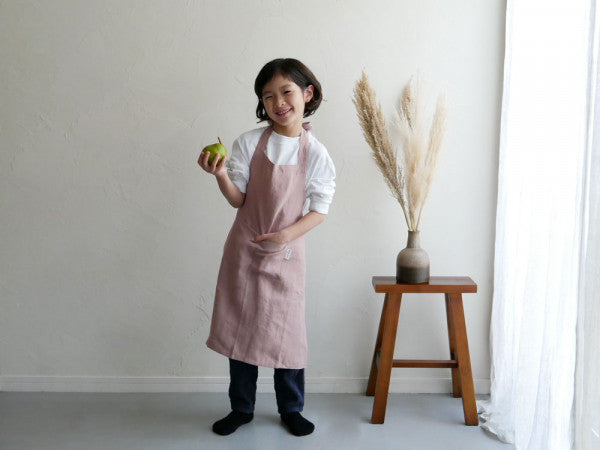【Magic Linen】リネン キッズエプロン 【受注生産品】