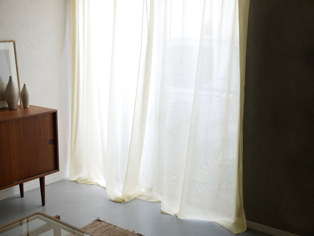 【Comore Sun】コットンのクリップ留めカーテン 1枚