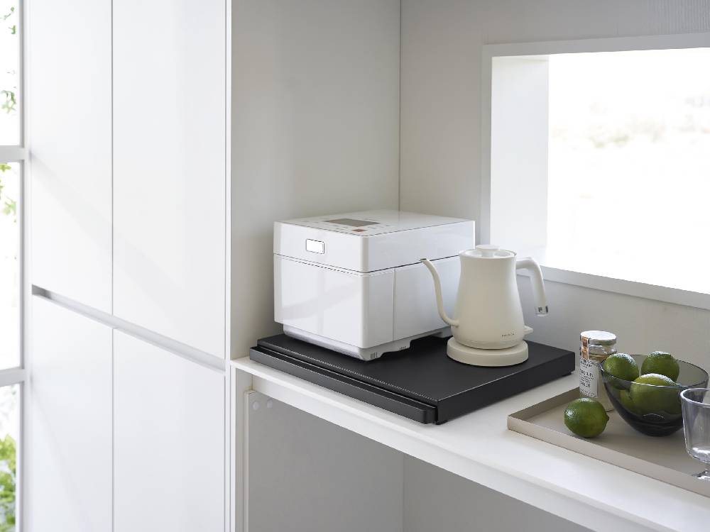 【tower/タワー】キッチン家電下スライドテーブル