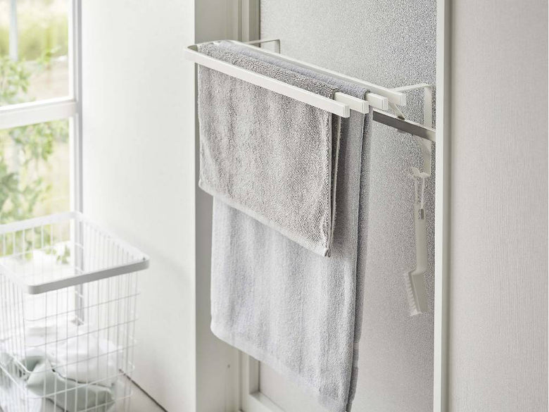 【tower/タワー】浴室扉タオル掛け上 バスタオルハンガー