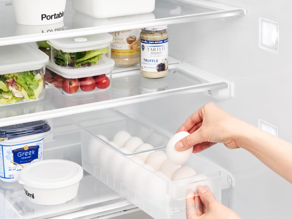 【tower / タワー】冷蔵庫中蓋付き卵ケース