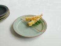 半月 / グリーン×純金網