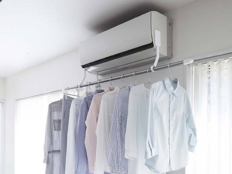 【tower/タワー】フィルムフックエアコン室内物干しポールホルダー