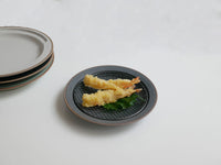 丸皿S / グレー×黒酸化網