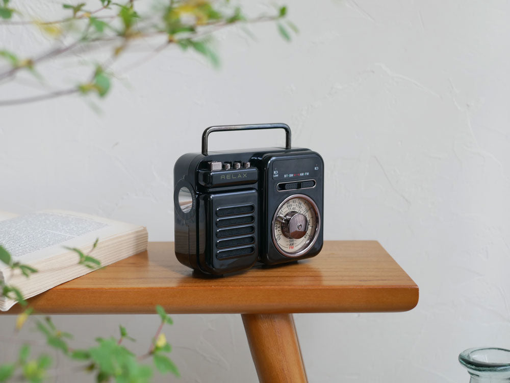 【RELAX/リラックス】レトロかわいい多機能防災ラジオ