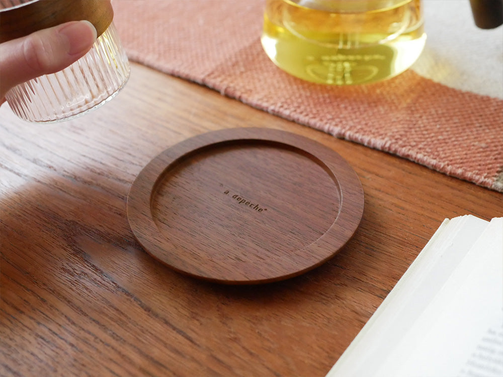 【adepeche/アデペシュ】ガラス×ウォールナットのティーウェア　noon collection