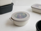 【MEPAL/メパル】汁漏れしにくいマルチ保存容器 サーキュラ　350ml（浅型）丸型 / ホワイト