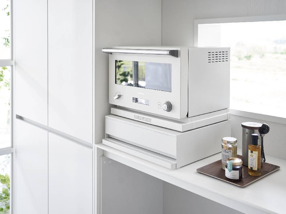 【tower/タワー】ツーウェイ キッチン家電下引き出し&スライドテーブル