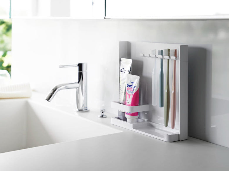 【tower / タワー】目隠し歯ブラシ＆チューブスタンド