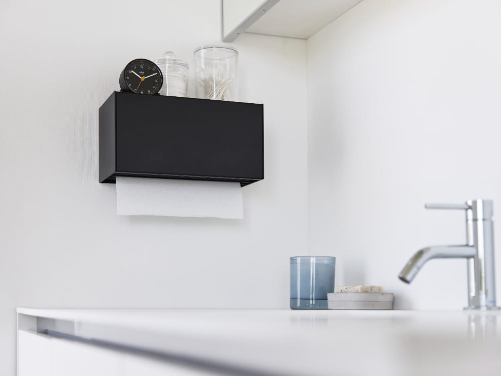 【tower / タワー】石こうボード壁対応トレー付きペーパータオルディスペンサー