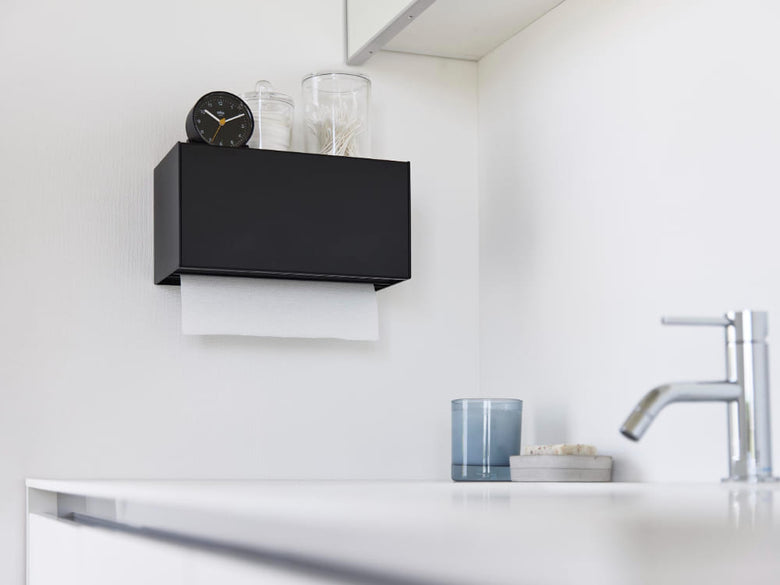 【tower / タワー】石こうボード壁対応トレー付きペーパータオルディスペンサー