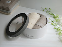 バス・フェイスタオルギフトセット / バスタオル（アイボリー） × フェイスタオル（ブラウン）