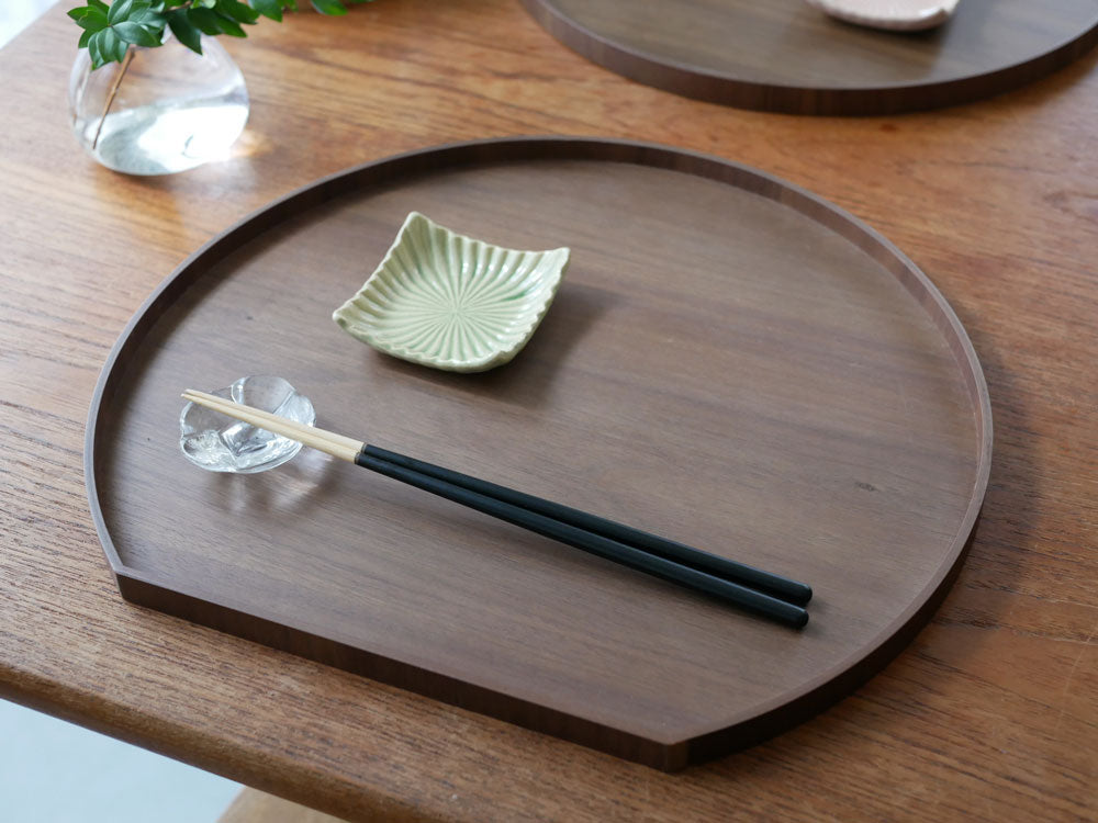 【木の器】天然木の半月盆