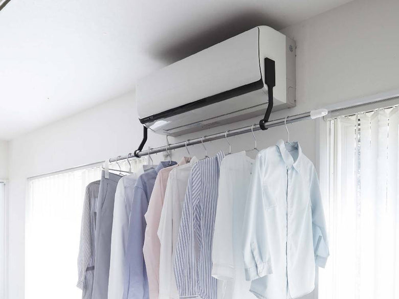 【tower/タワー】フィルムフックエアコン室内物干しポールホルダー