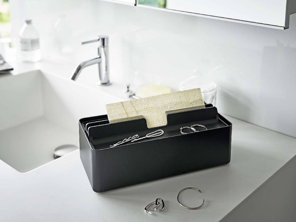 【tower/タワー】トレー蓋付きペーパータオルケース