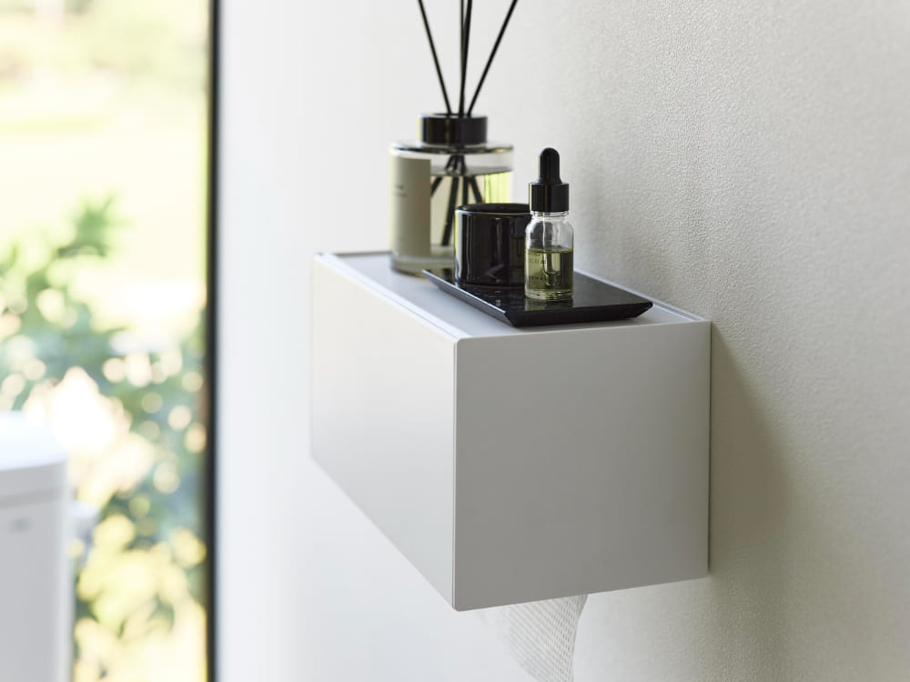 【tower / タワー】石こうボード壁対応トレー付きペーパータオルディスペンサー