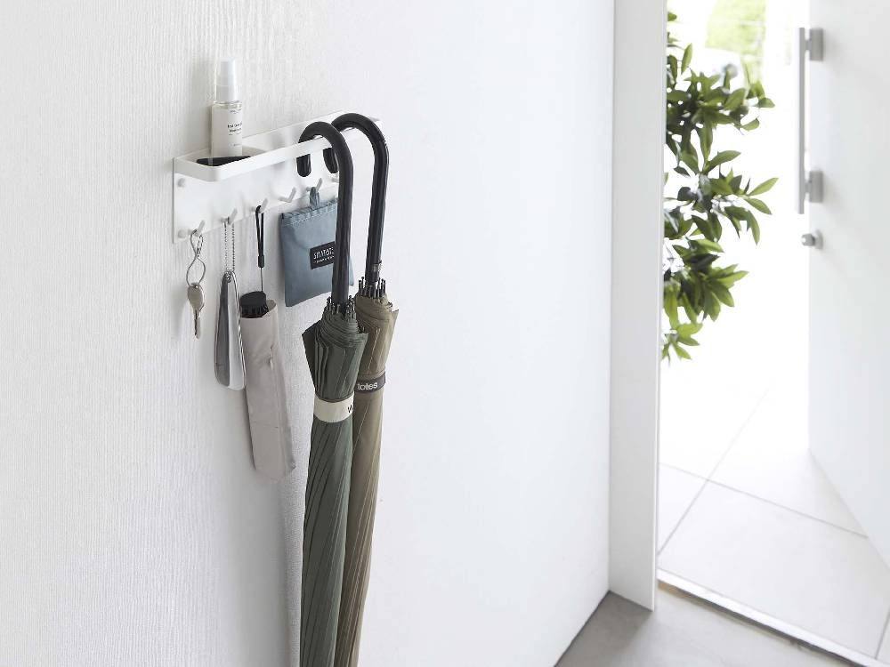 【tower/タワー】石こうボード壁対応 トレー付きアンブレラホルダー